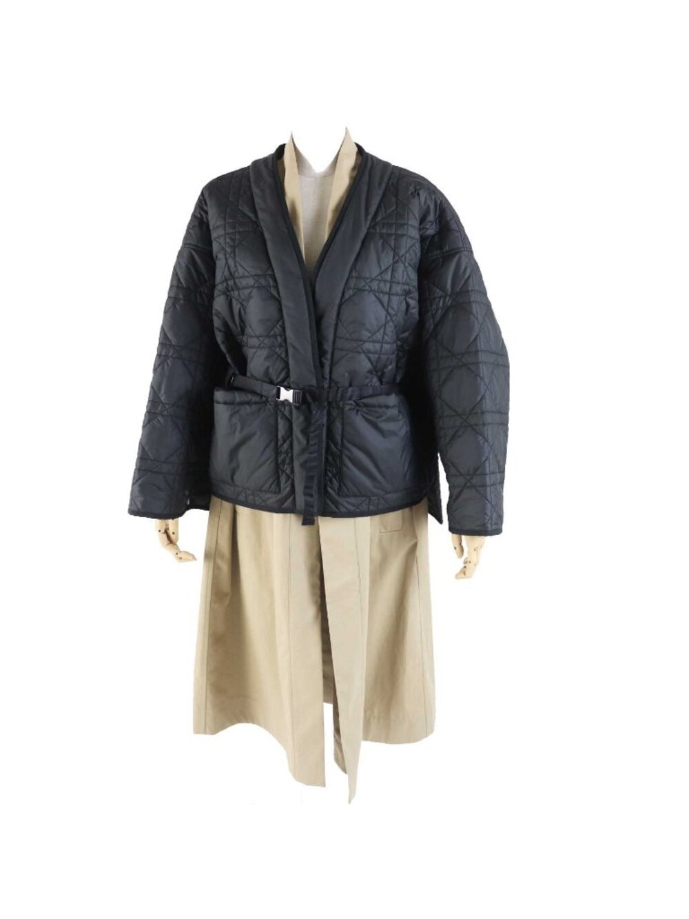 Dior Bee Embroidery Cannage Jacket 3way Trench Coat 42